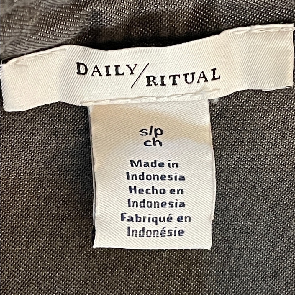Daily Ritual Charcoal Gray Tunic Dress | Lyocell | Size Small - Picture 5 of 7
